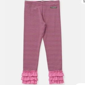 Matilda Jane 2 Make Believe Friendly Mime Striped Ruffled Leggings